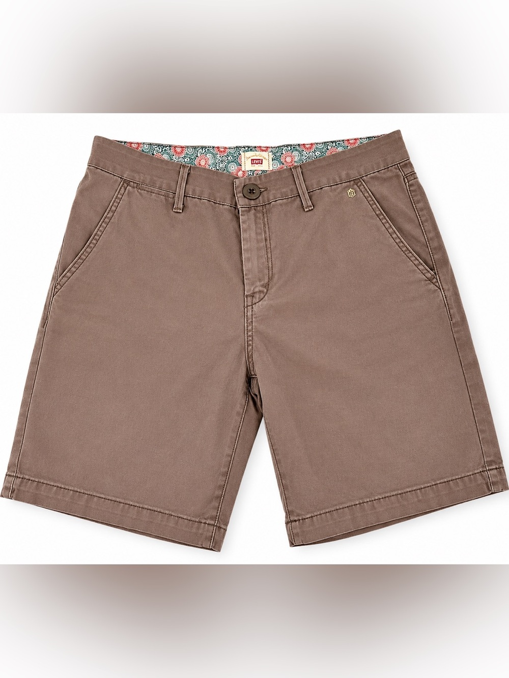 Levi’s Tab Twills Taupe Chino Shorts Women’s Size 10 Stretch Cotton